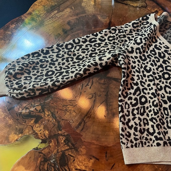 Abercrombie & Fitch Size M Leopard Print Sweater - Picture 2 of 4